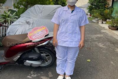 QUẦN ÁO THỦY SẢN VẢI SILK MÀU TRẮNG TAY NGẮN