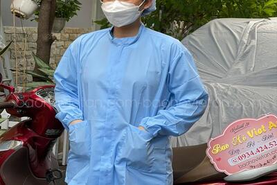 QUẦN ÁO THỦY SẢN VẢI SILK MÀU XANH