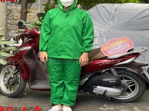 QUẦN ÁO THỦY SẢN VẢI KAKI MÀU XANH LÁ
